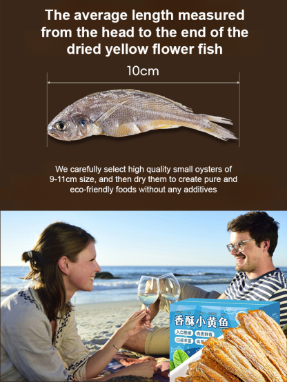 [200 pieces/box] Ready to eat, savory and crispy dried small yellow croaker - Not fried, low in calories