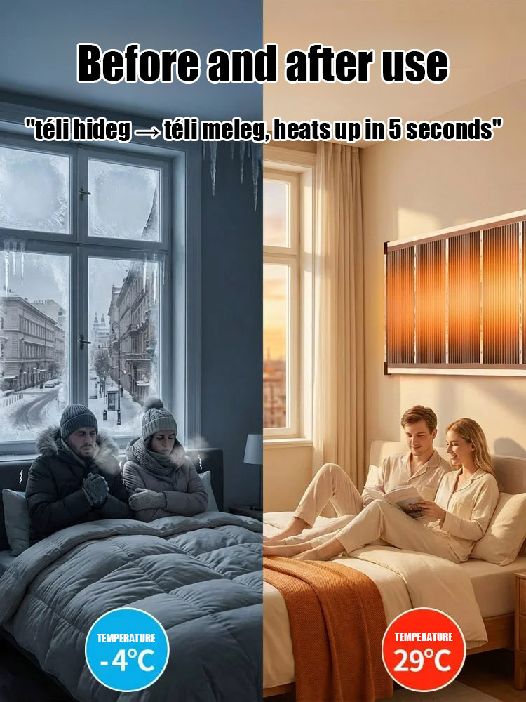 Graphene Wall Heater – Heats Up in 5 SECONDS! German Black Tech, Ultra-Efficient & Plug-and-Play