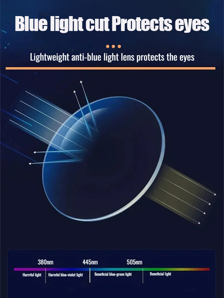 【Blocks 99.9% of harmful blue light】Automatic zoom blue light blocking reading glasses