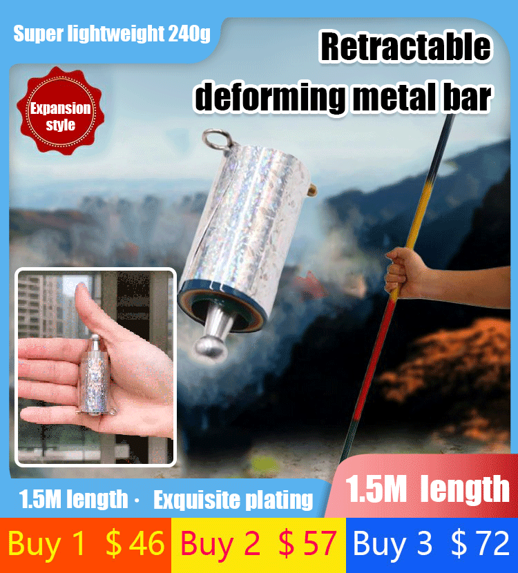 Telescopic deformation metal rod