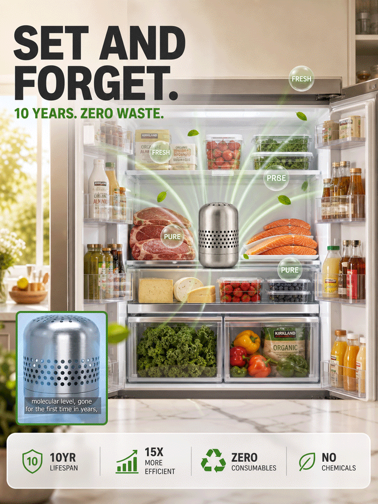 Eliminate Fridge Odors in 24 Hours [Effect lasts for 10 years] Refrigerator deodorizer
