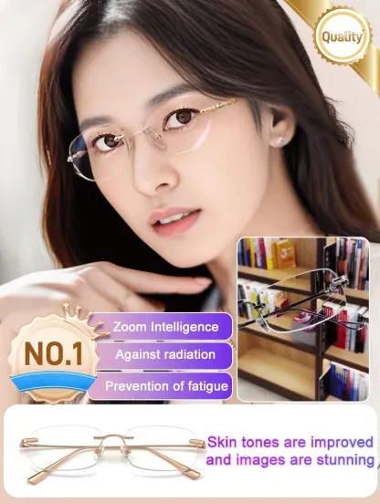 Smart Zoom Anti-Radiation HD Reading Glasses