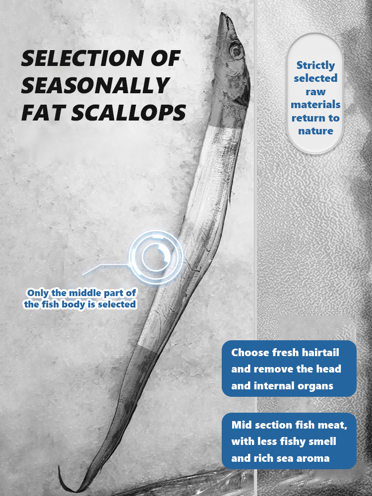 【70 pieces per pack, buy 1 pack, get 1 free】Crispy Fried Hairtail, ready to eat🔥 Oil-free baked, low in fat and calories