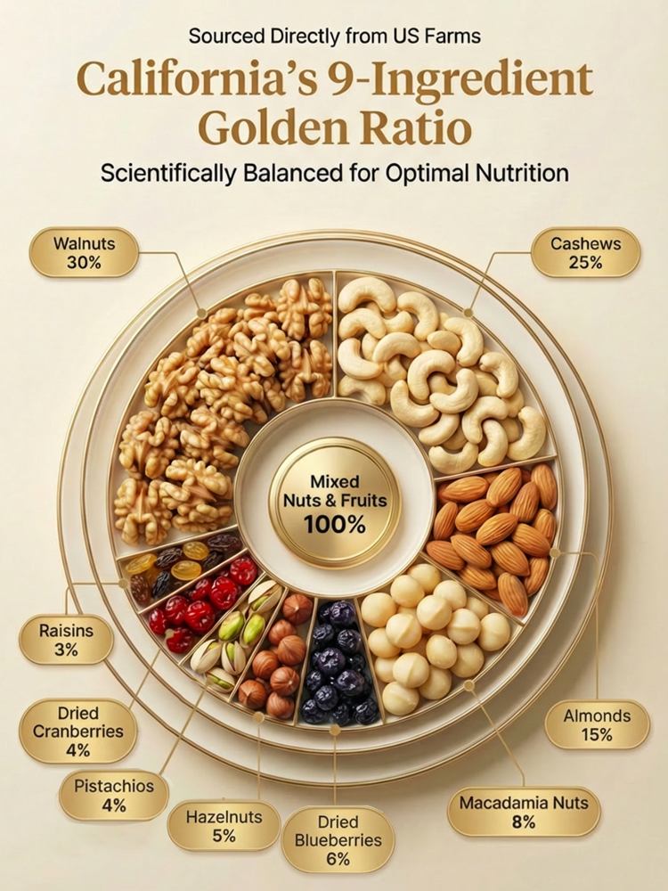 【Limited 15-Day Sale】California Organic Fresh NutsEach pack contains 670mg of heart-healthy Omega‑3 & 25g of plant protein ✨