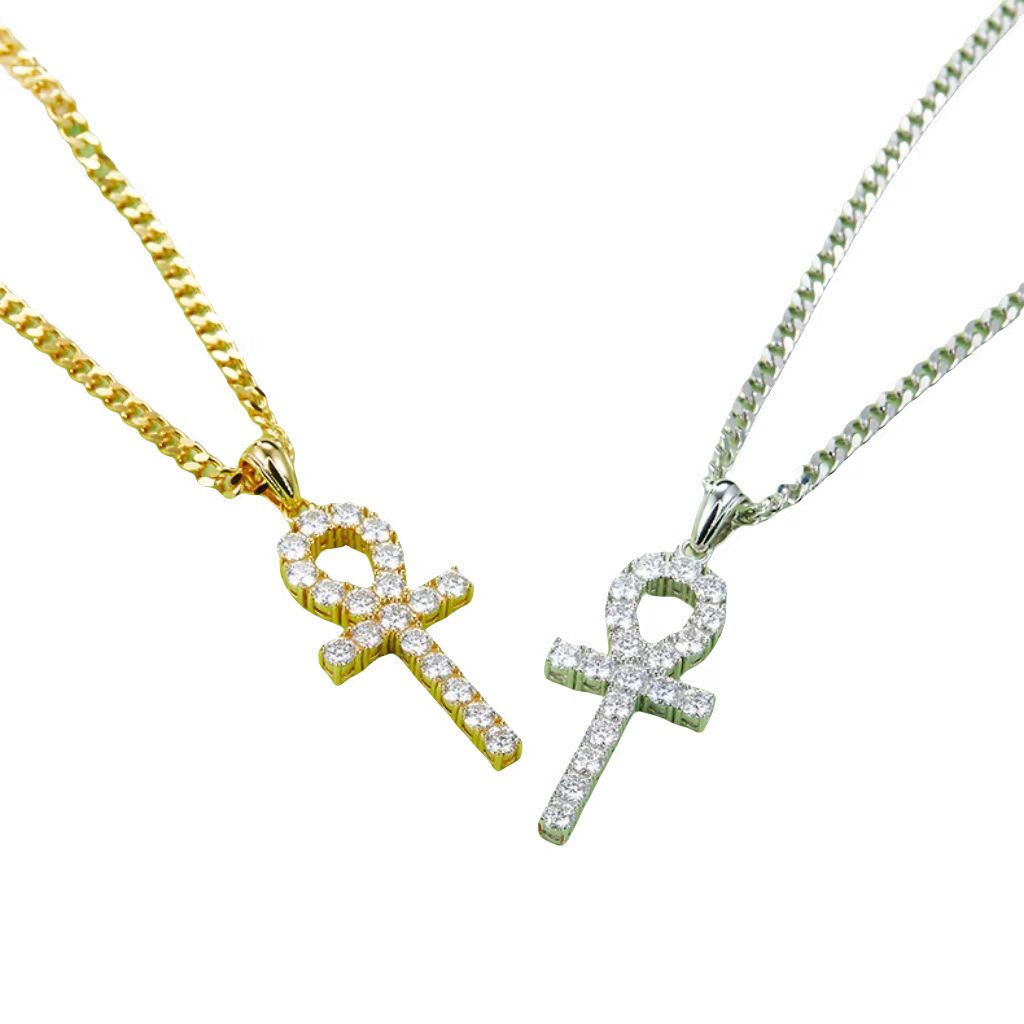 J002A Fashionable Cross Necklace, S925 Silver Pendant with 3.0mm D-Grade Moissanite