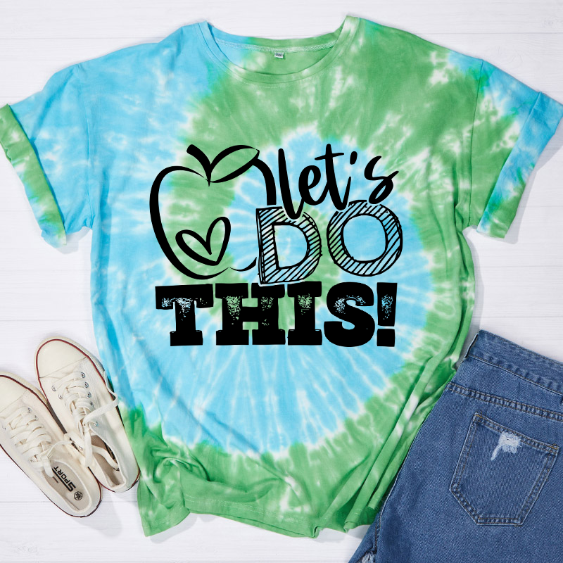 Kiddo Let's Do It Teacher Tie-dye T-Shirt