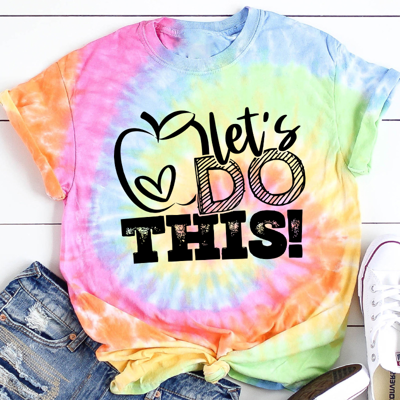 Kiddo Let's Do It Teacher Tie-dye T-Shirt