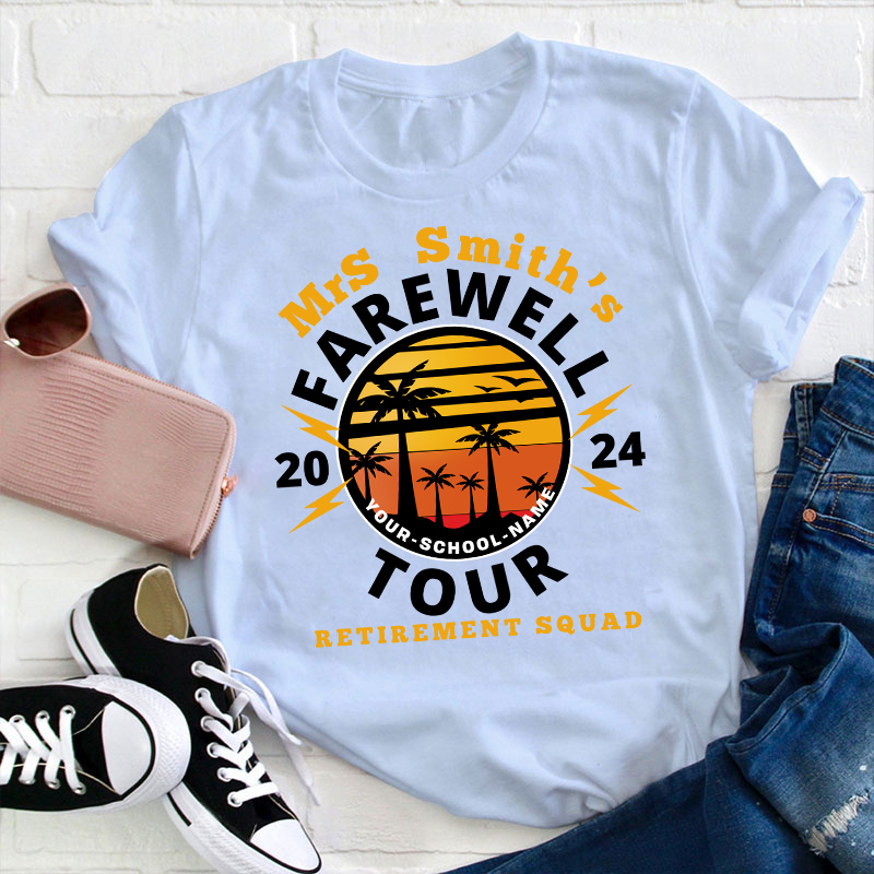 Personalized Teacher's Farewell Tour Retirement Squad Teacher T-Shirt