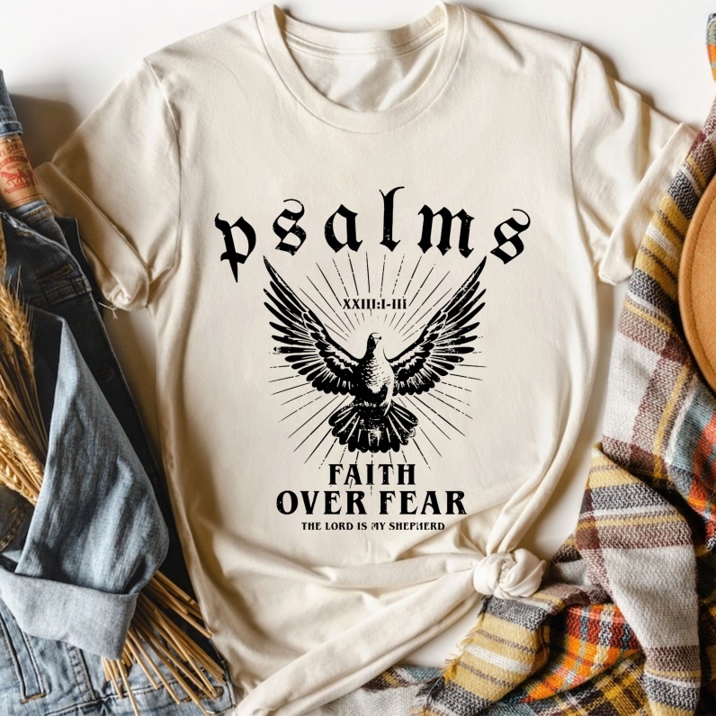 Faith Over Fear Christian Cotton T-shirt