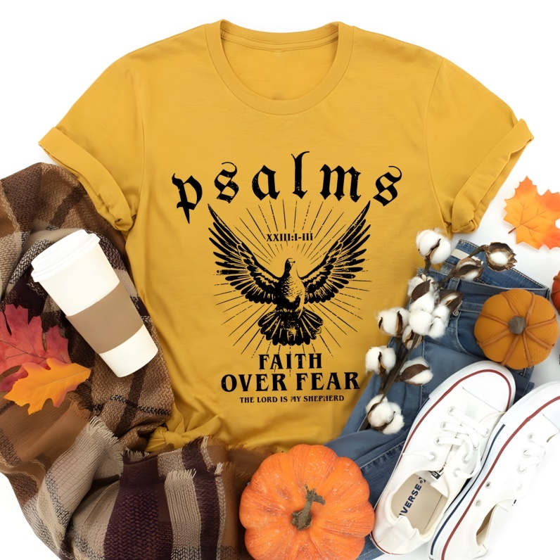 Faith Over Fear Christian Cotton T-shirt