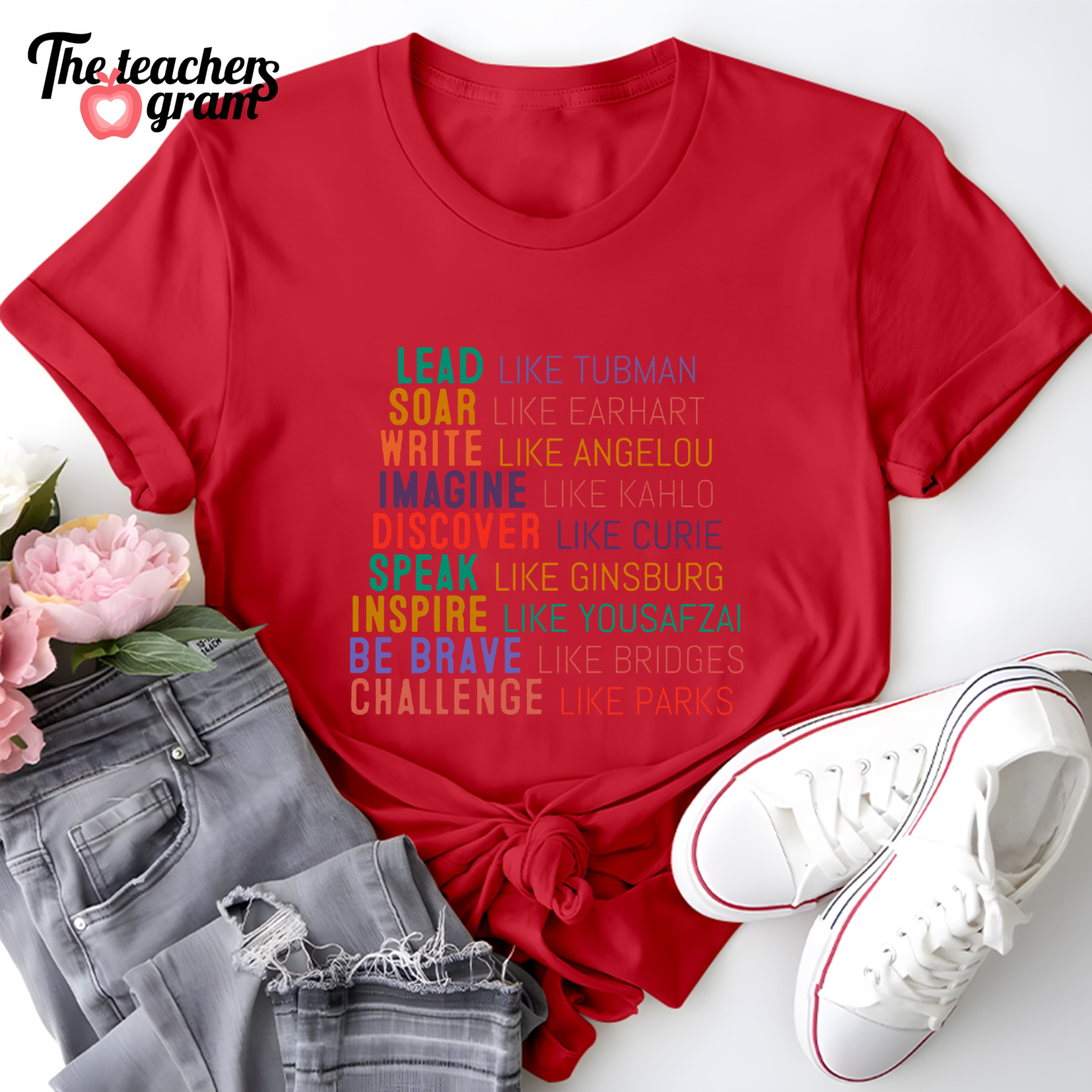 Lead Like Tubman Empowered Women Single Sided T-Shirt