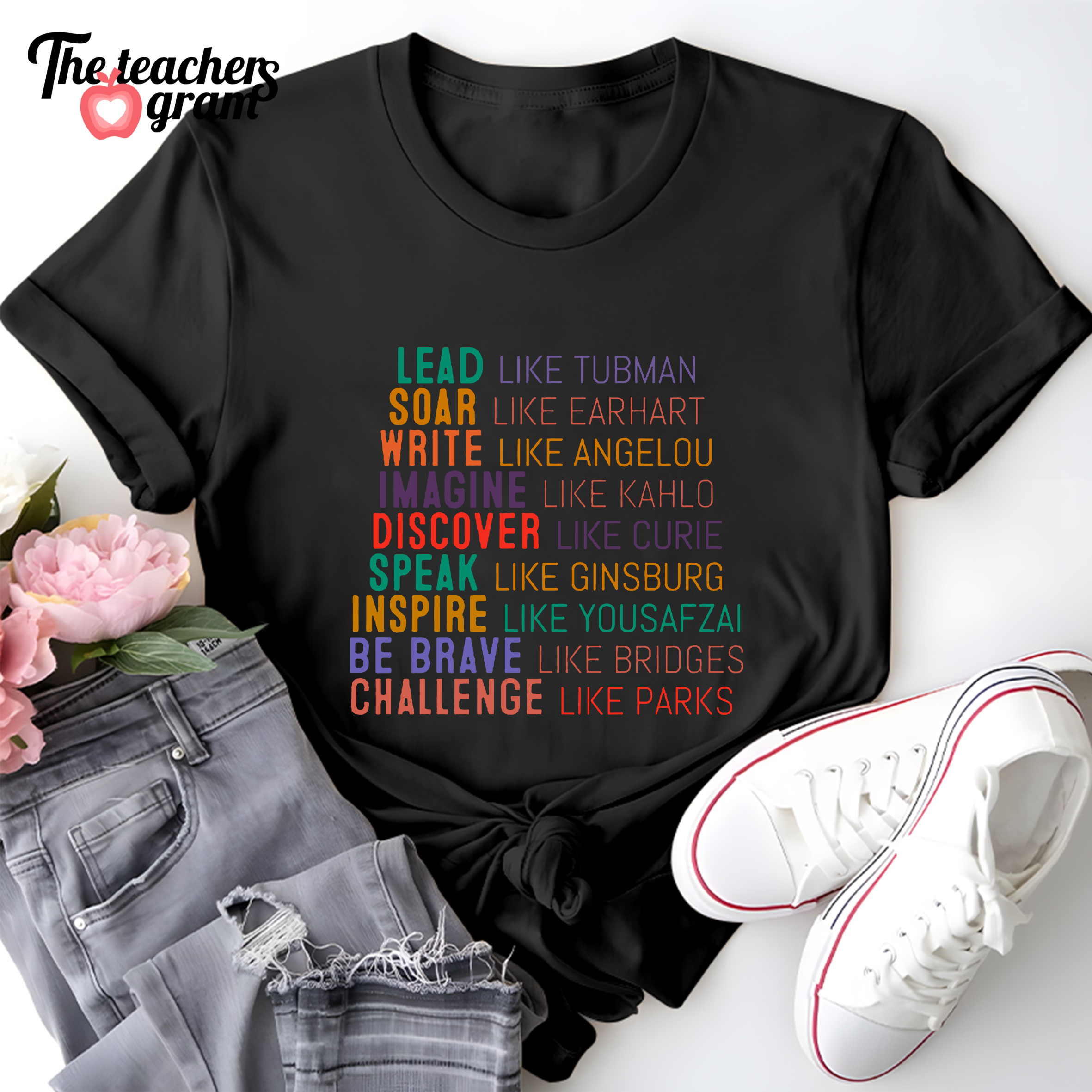 Lead Like Tubman Empowered Women Single Sided T-Shirt