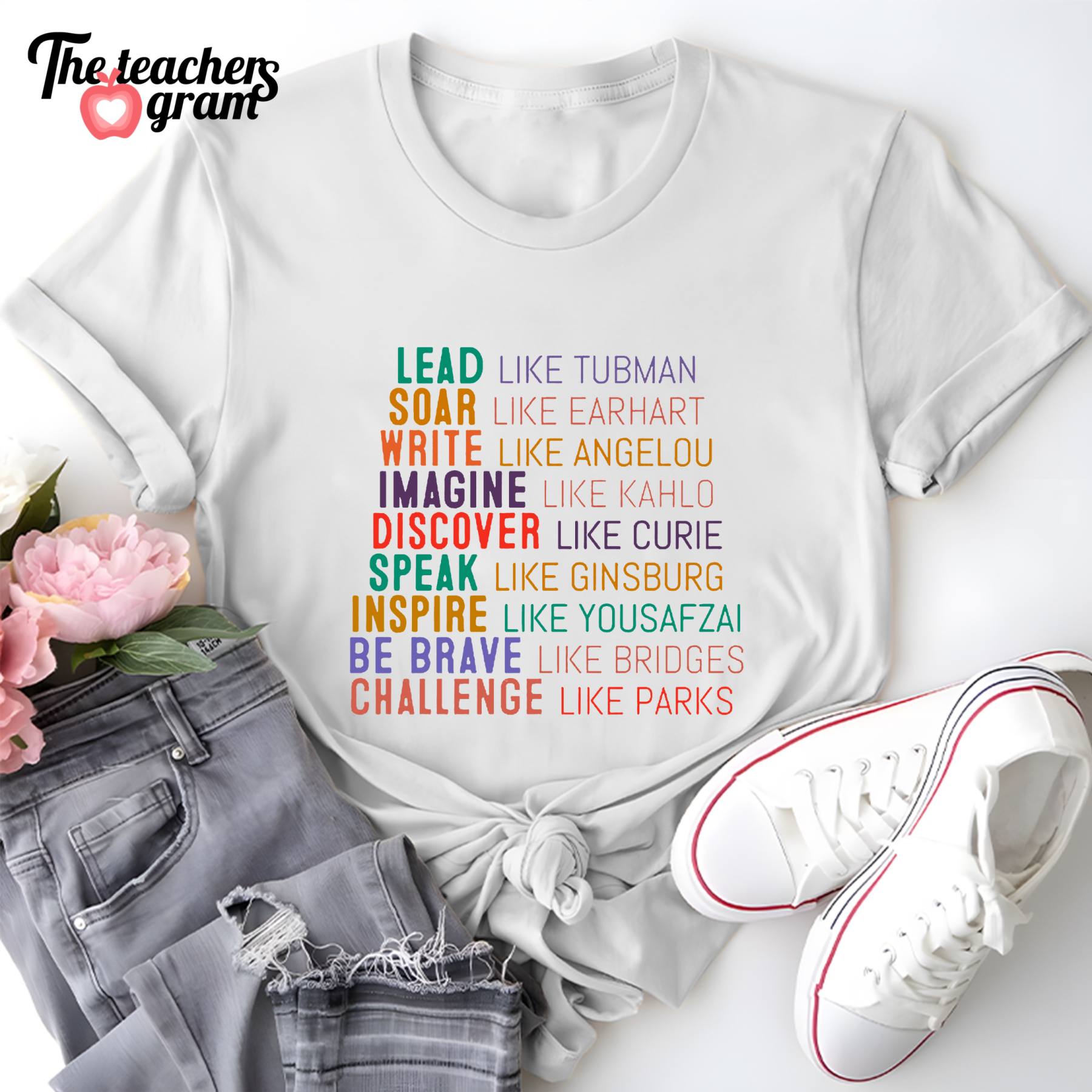 Lead Like Tubman Empowered Women Single Sided T-Shirt