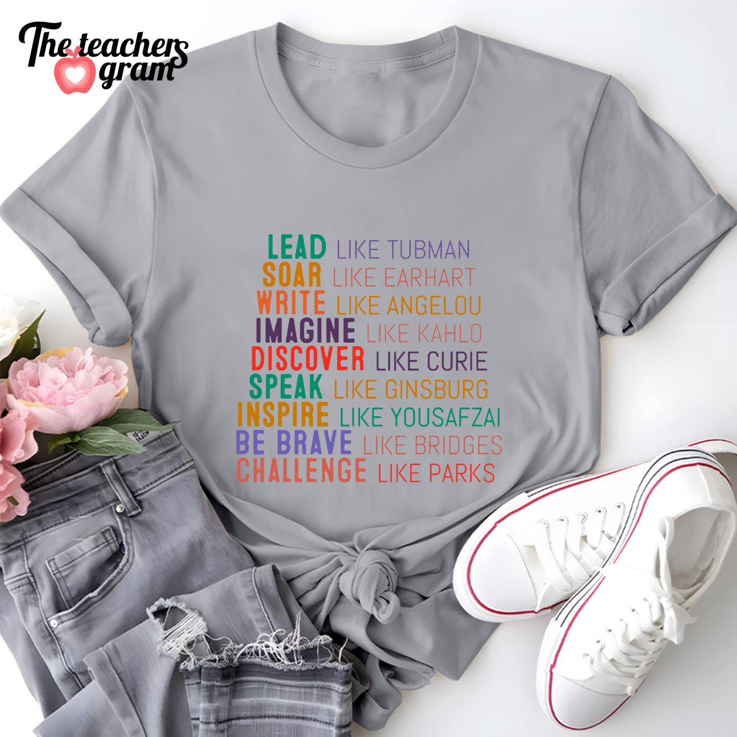 Lead Like Tubman Empowered Women Single Sided T-Shirt