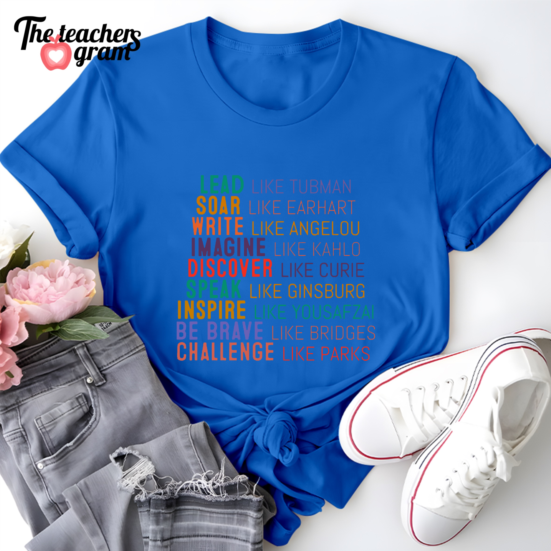 Lead Like Tubman Empowered Women Single Sided T-Shirt