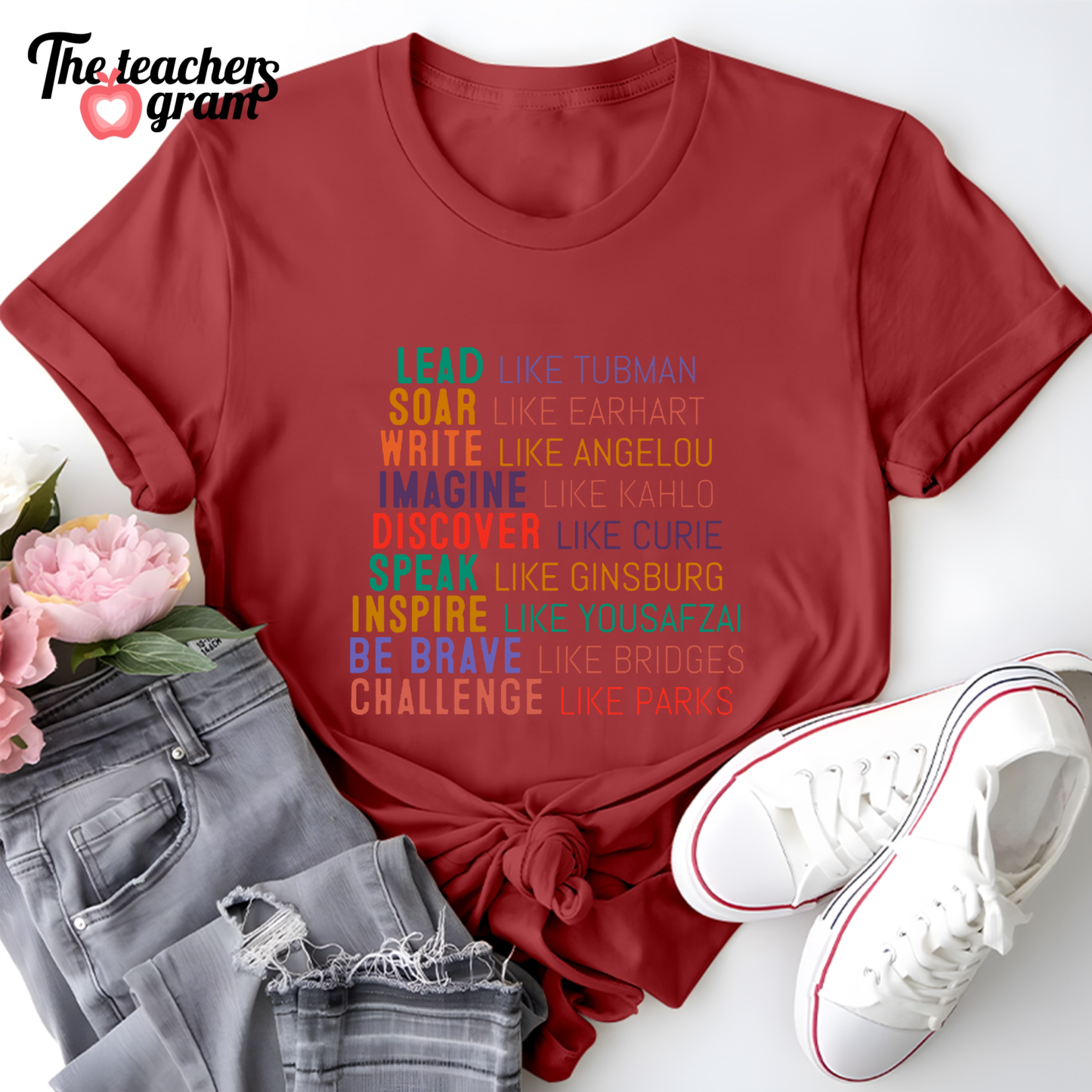 Lead Like Tubman Empowered Women Single Sided T-Shirt