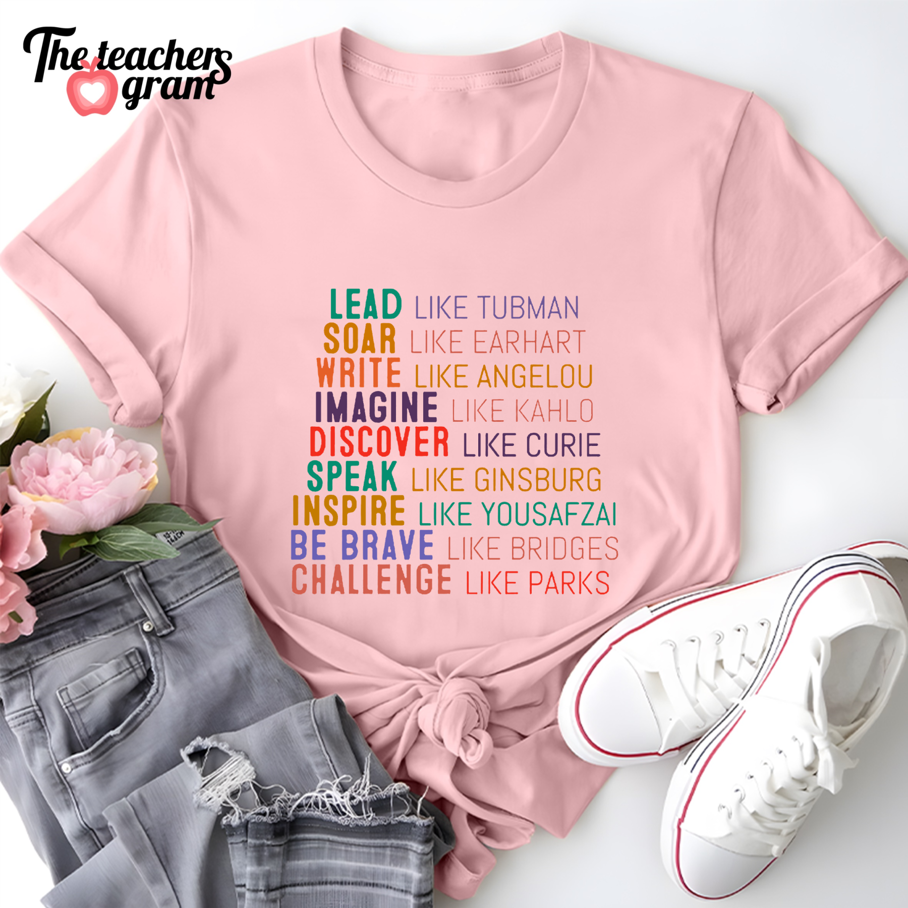 Lead Like Tubman Empowered Women Single Sided T-Shirt