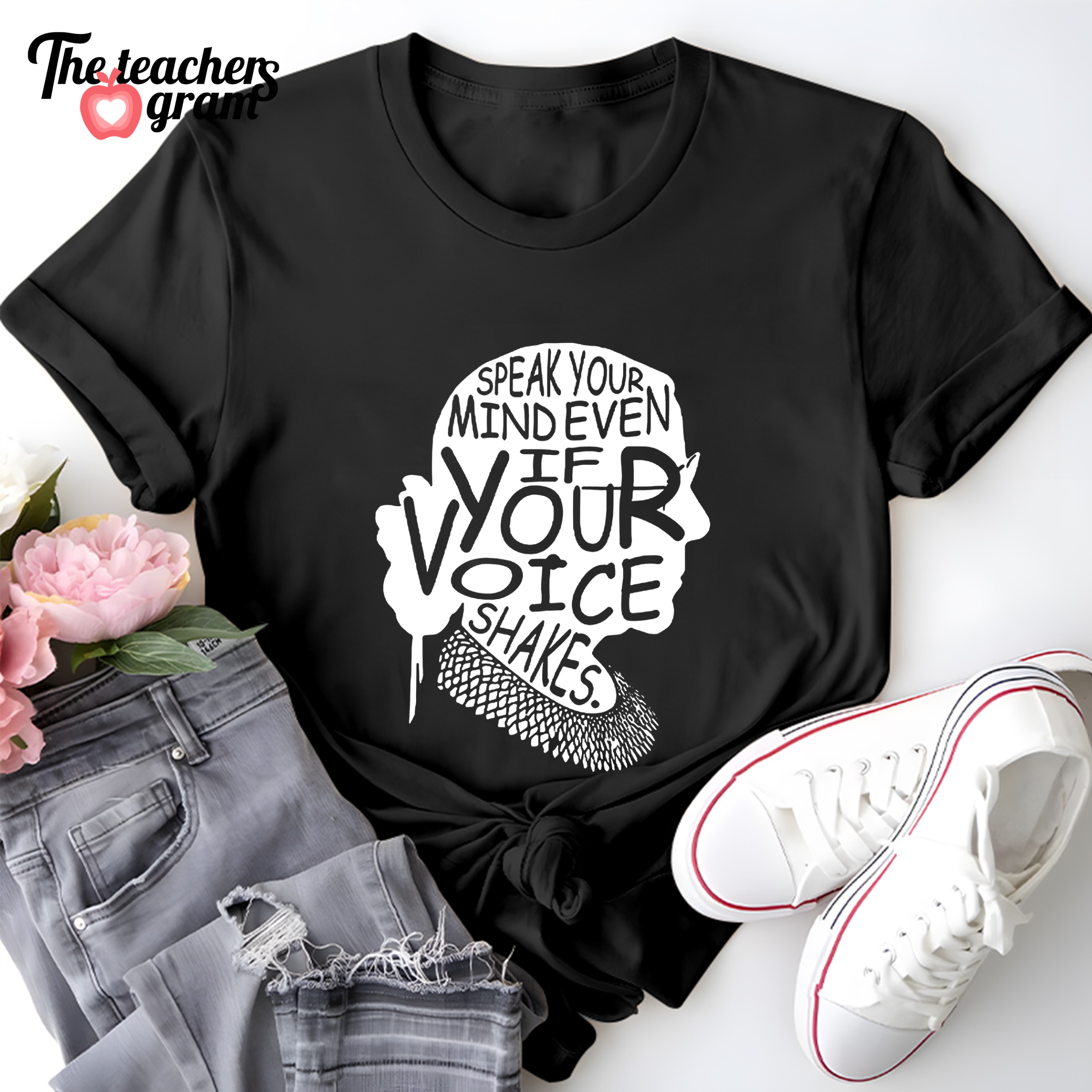 Speak Your Mind Even If Your Voice Shakes Single Sided T-Shirt