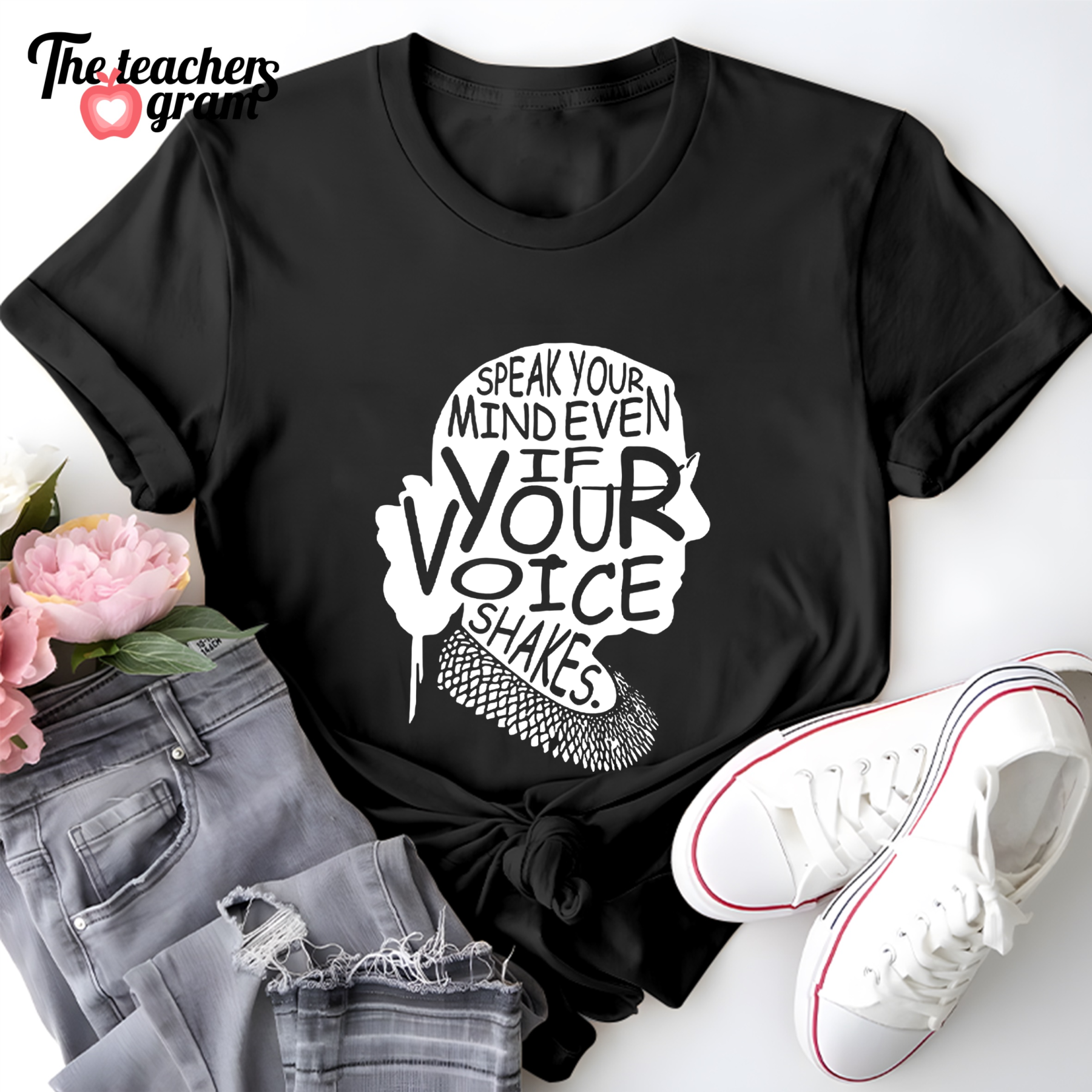 Speak Your Mind Even If Your Voice Shakes Single Sided T-Shirt