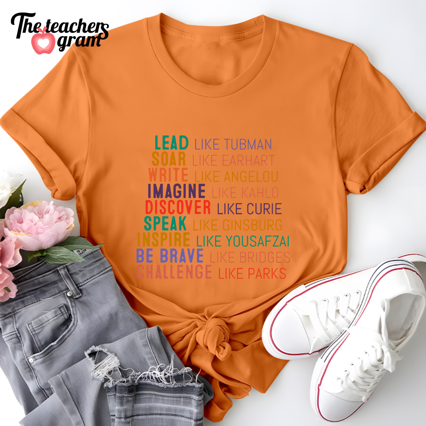 Lead Like Tubman Empowered Women Single Sided T-Shirt