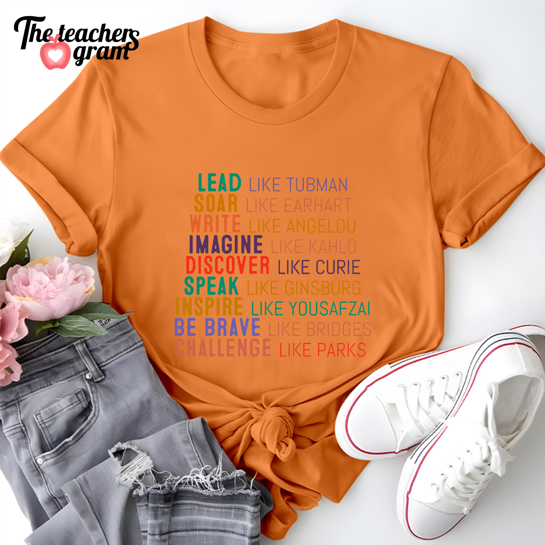 Lead Like Tubman Empowered Women Single Sided T-Shirt