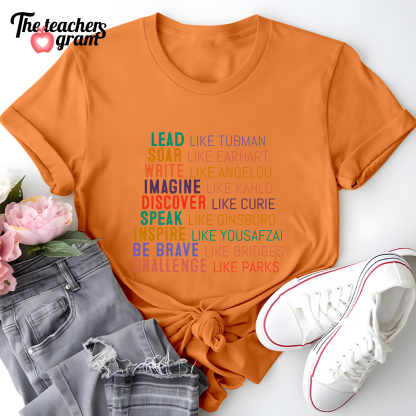 Lead Like Tubman Empowered Women Single Sided T-Shirt