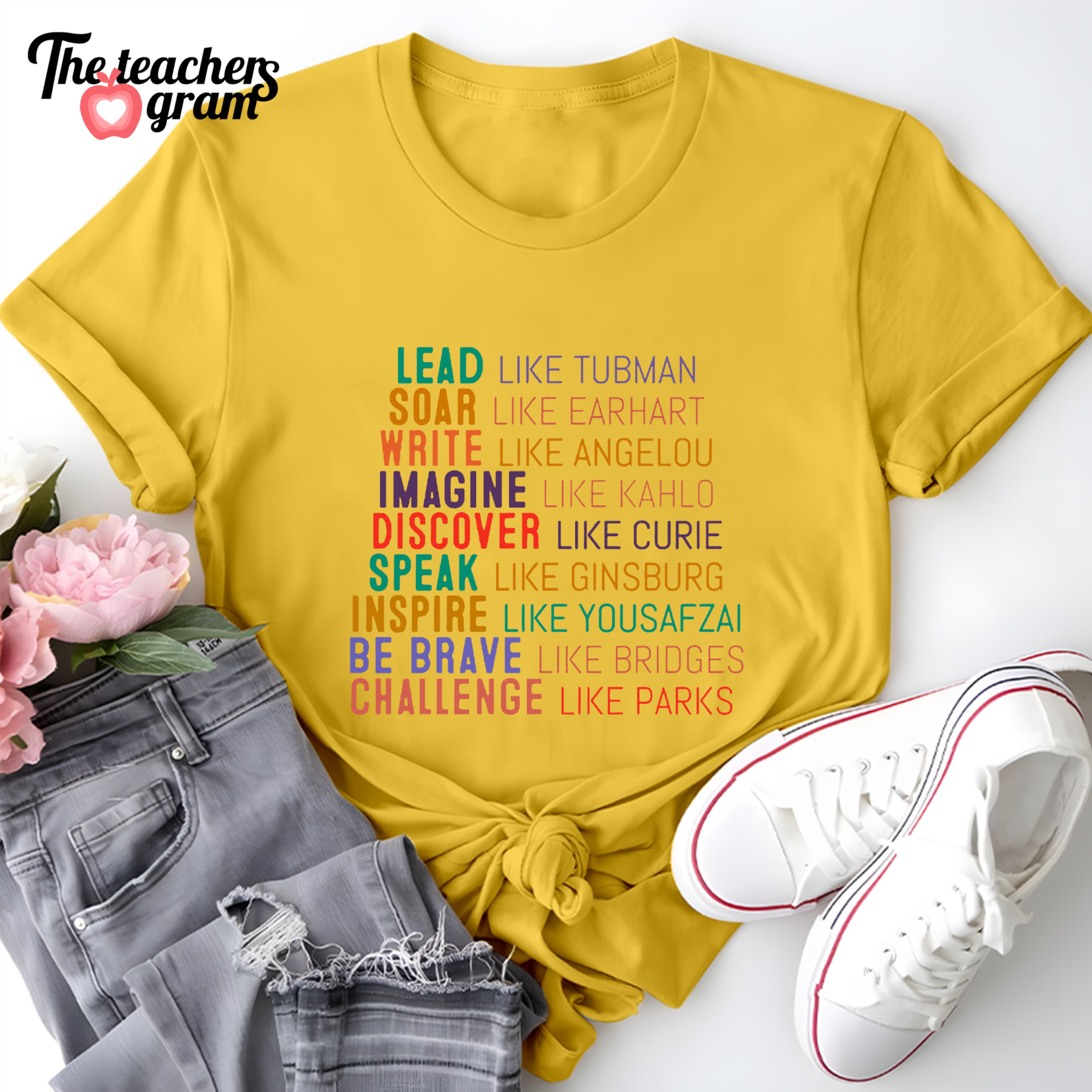 Lead Like Tubman Empowered Women Single Sided T-Shirt