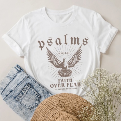 Faith Over Fear Christian Cotton T-shirt