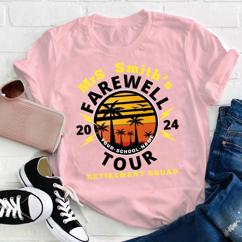 Personalized Teacher's Farewell Tour Retirement Squad Teacher T-Shirt