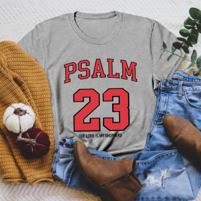 Psalm 23 Christian Cotton T-shirt