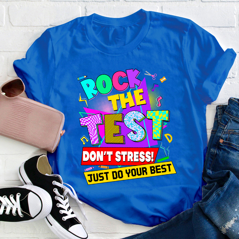 Retro Rock The Test Teacher T-Shirt