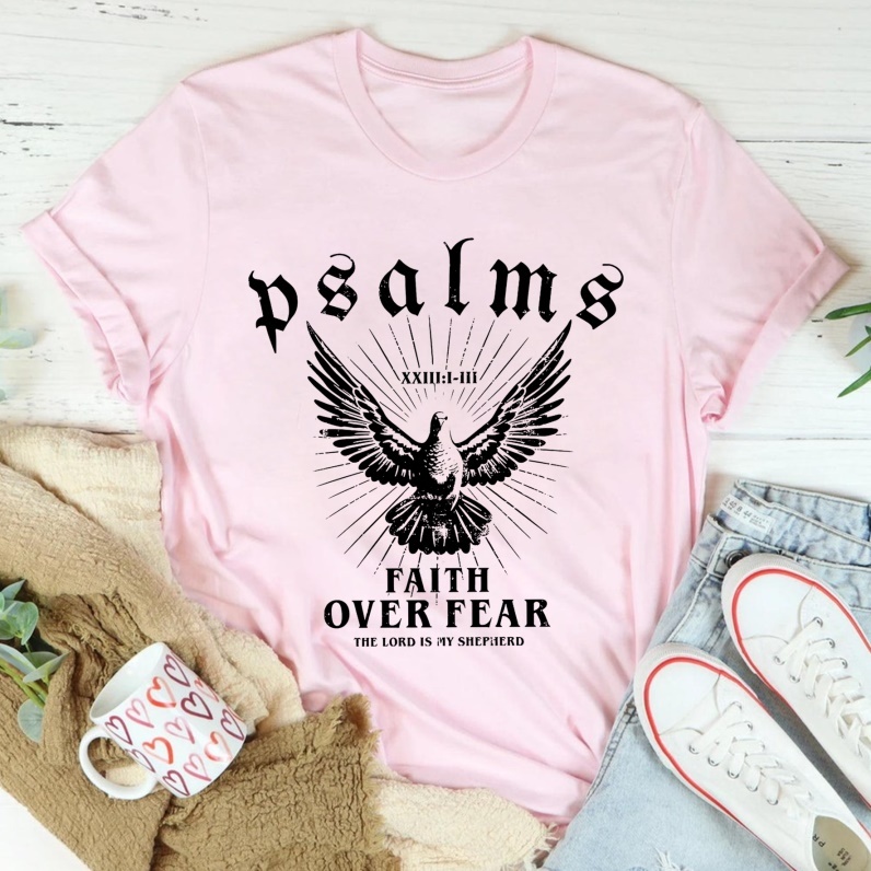 Faith Over Fear Christian Cotton T-shirt