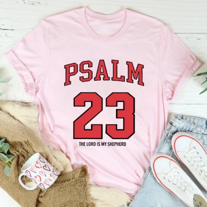 Psalm 23 Christian Cotton T-shirt