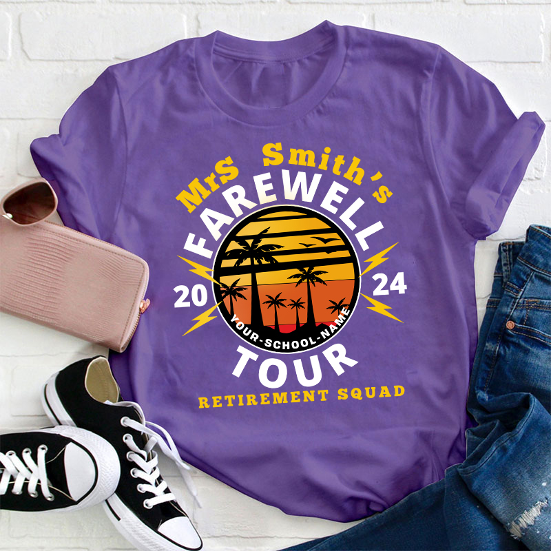 Personalized Teacher's Farewell Tour Retirement Squad Teacher T-Shirt
