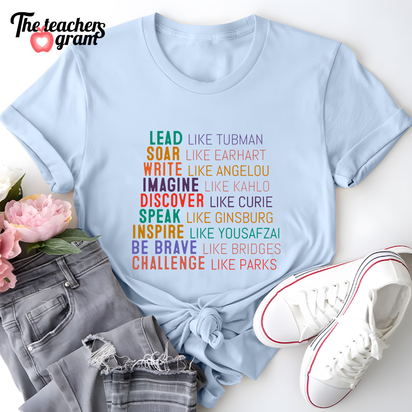 Lead Like Tubman Empowered Women Single Sided T-Shirt