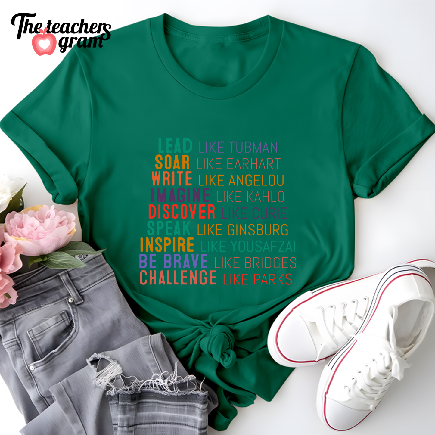 Lead Like Tubman Empowered Women Single Sided T-Shirt