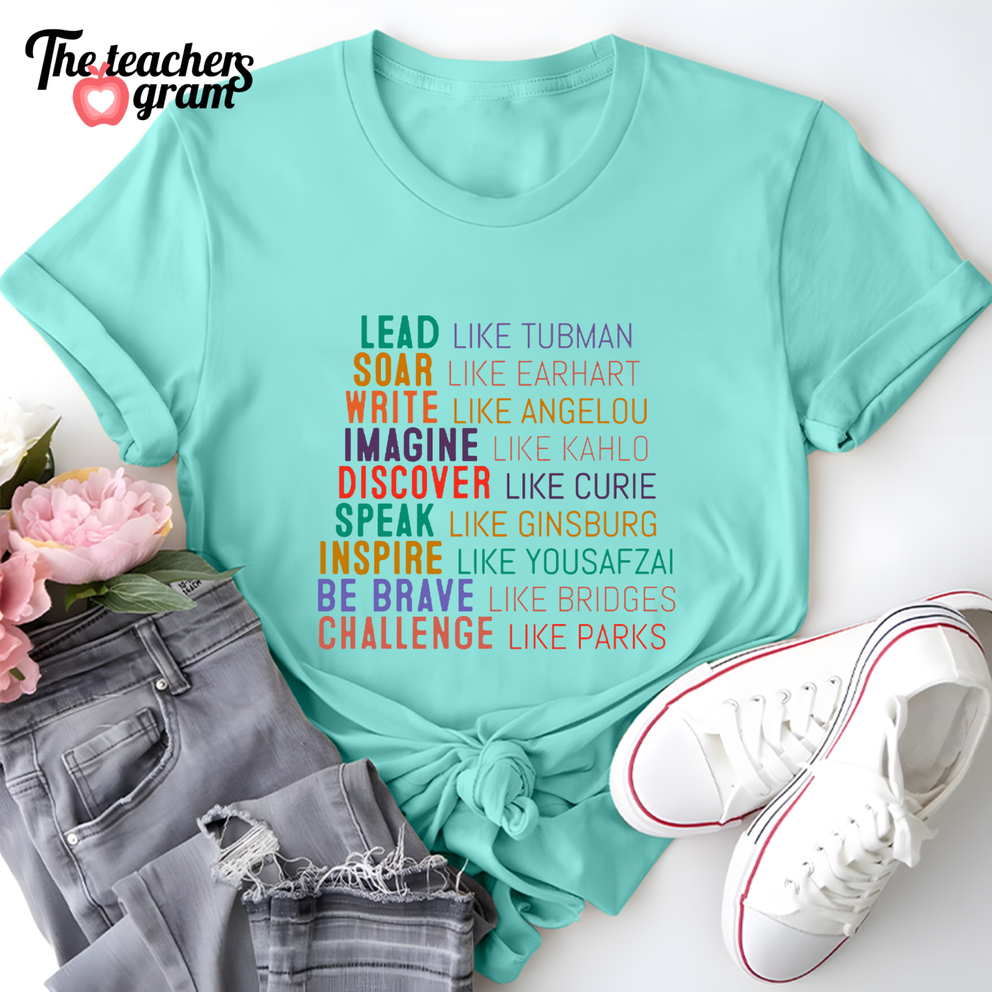 Lead Like Tubman Empowered Women Single Sided T-Shirt