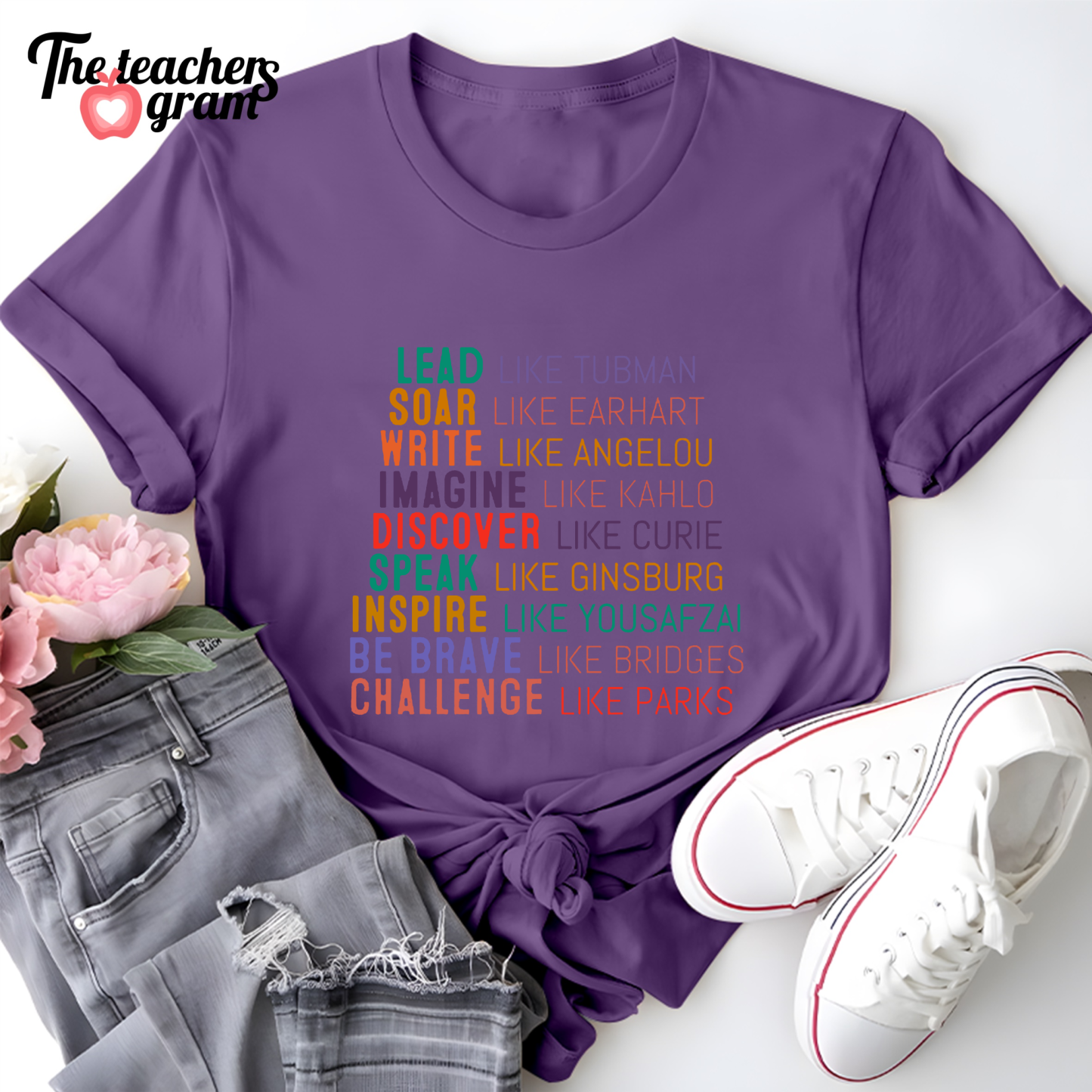 Lead Like Tubman Empowered Women Single Sided T-Shirt