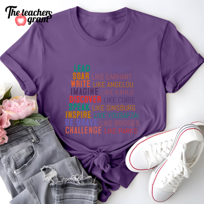 Lead Like Tubman Empowered Women Single Sided T-Shirt
