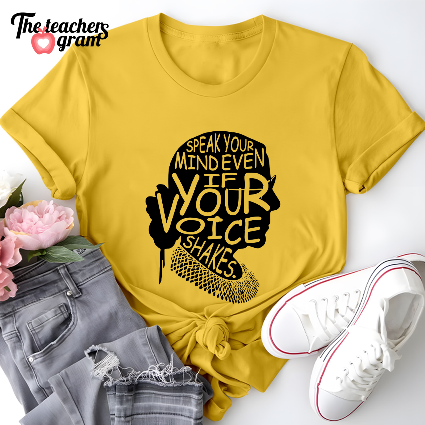 Speak Your Mind Even If Your Voice Shakes Single Sided T-Shirt