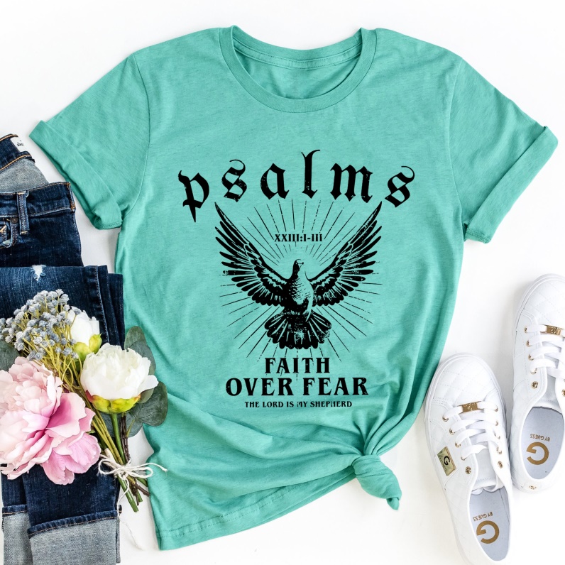 Faith Over Fear Christian Cotton T-shirt