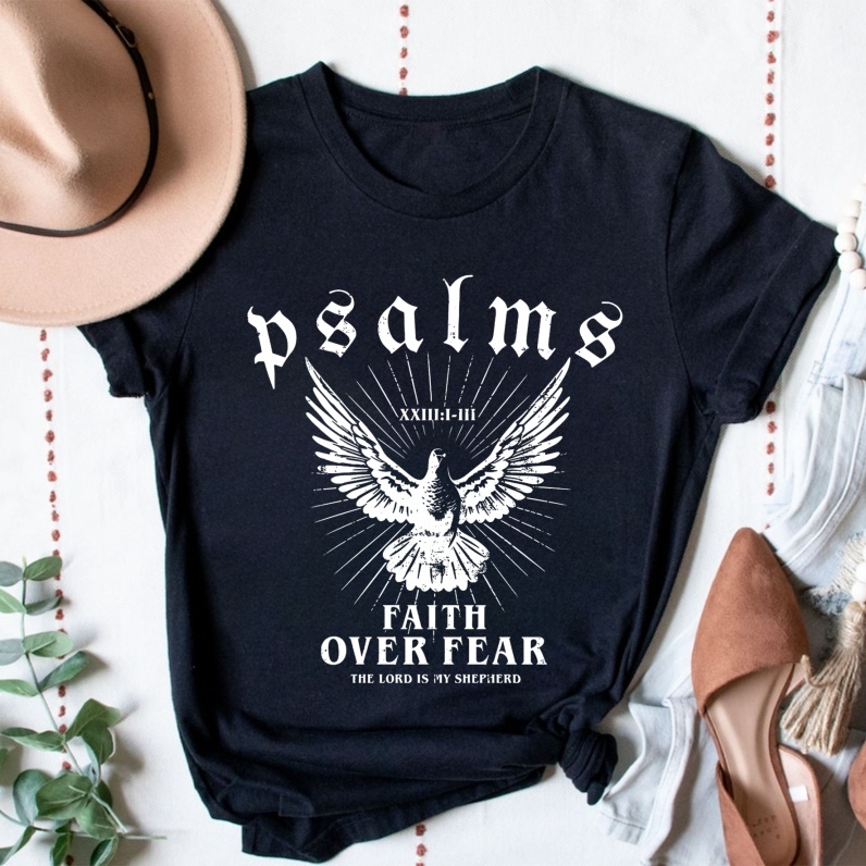 Faith Over Fear Christian Cotton T-shirt