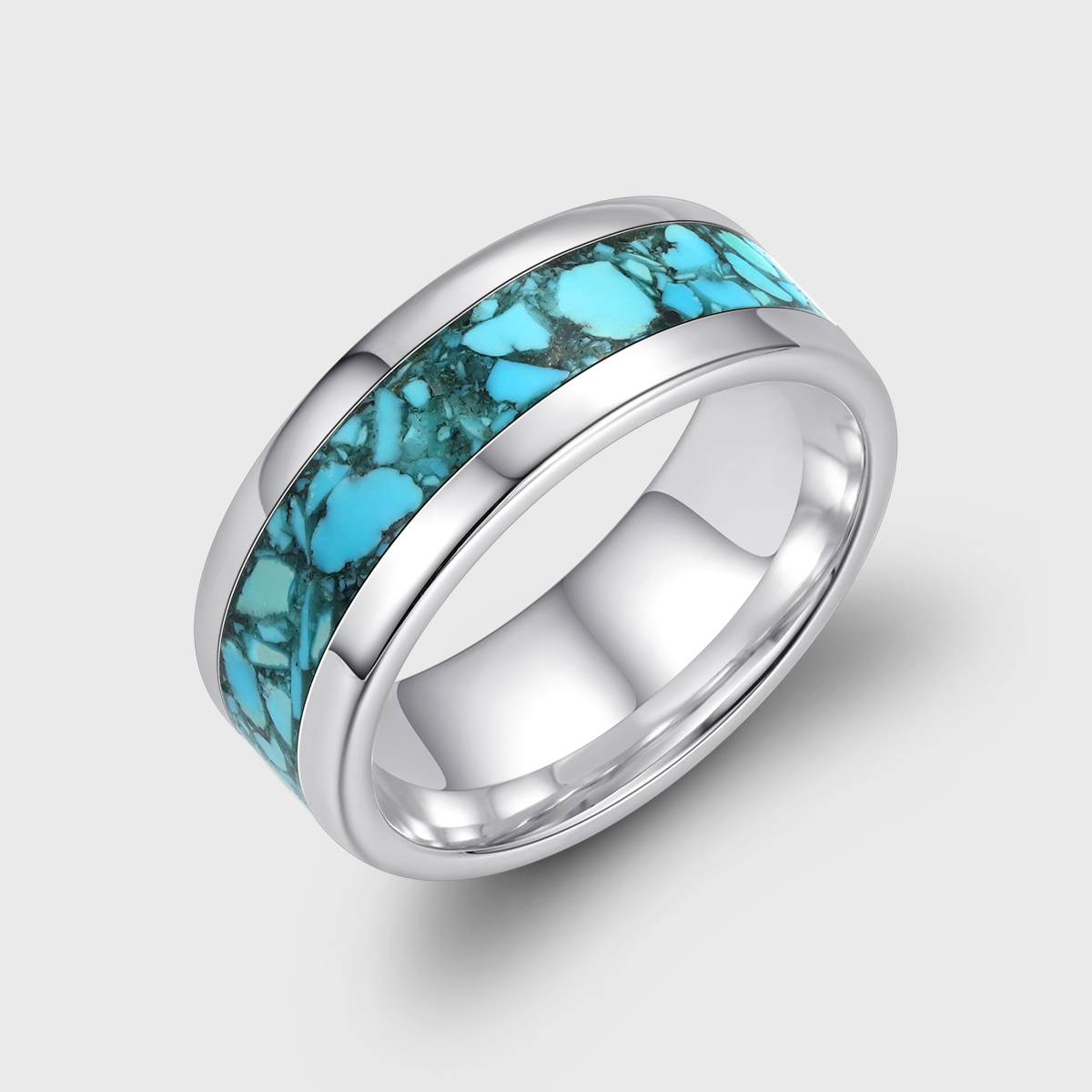 Turquoise Ring Men's Wedding Bands with Turquoise Rings