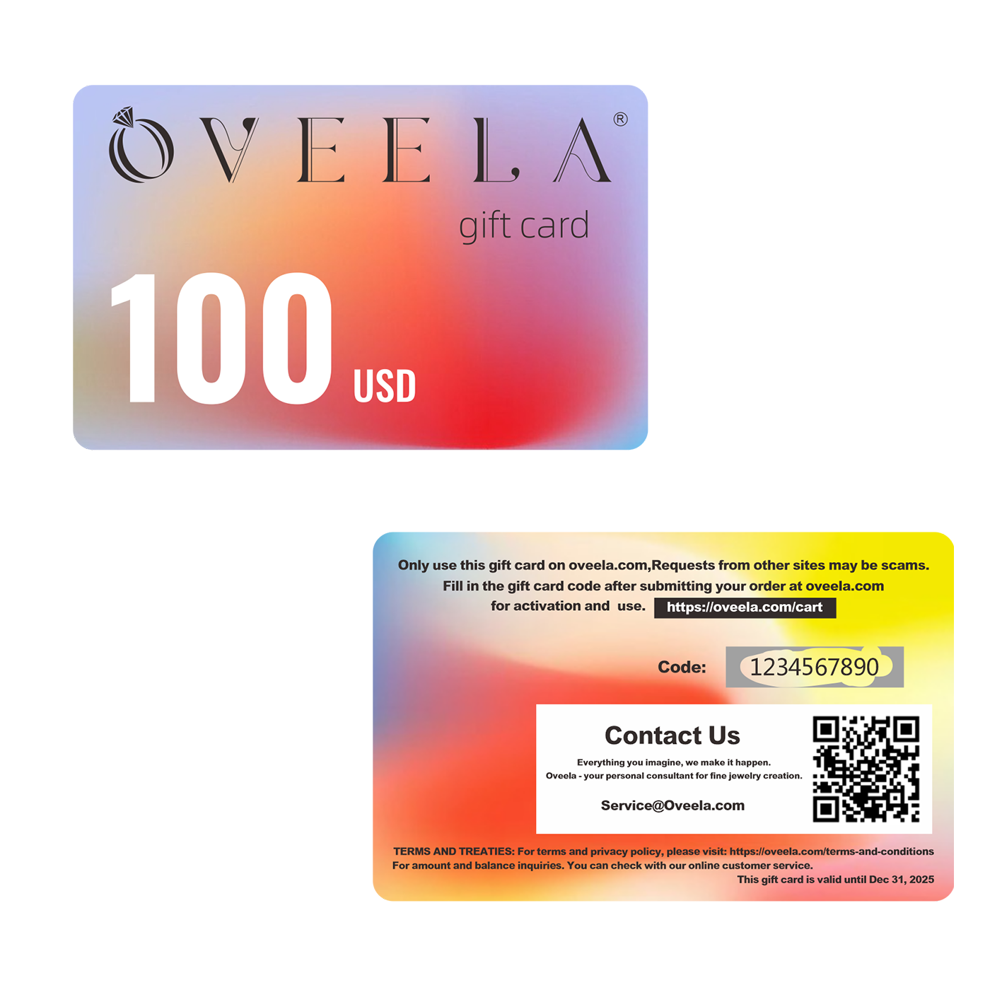 Oveela Gift Cards