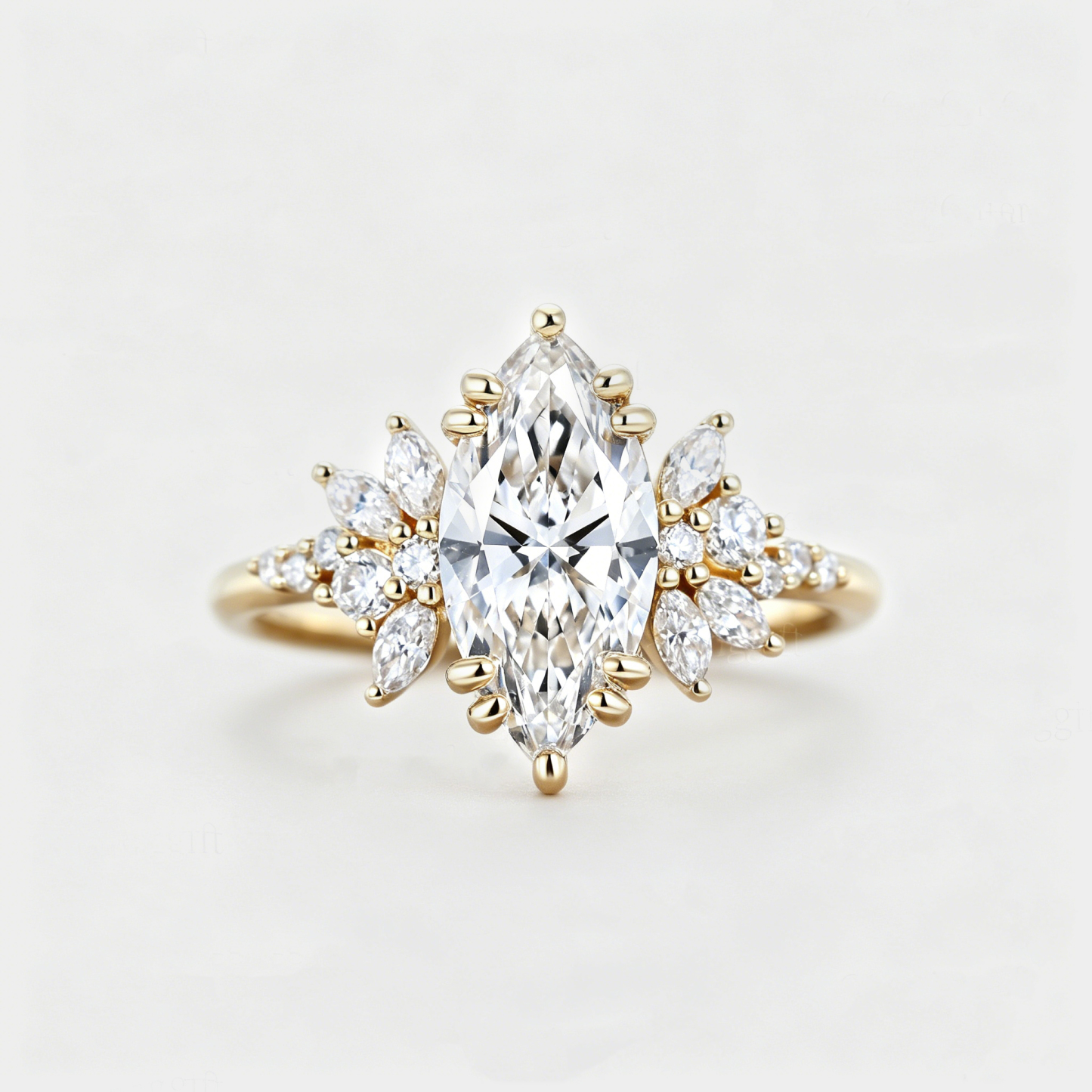 IGI Certified 1CT Marquise Lab Grown Diamond Engagement Ring