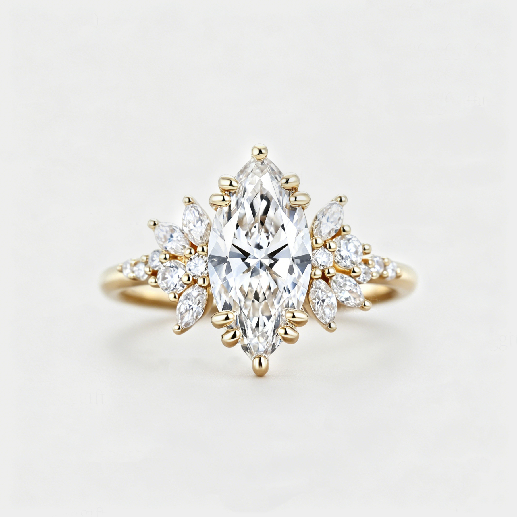 IGI Certified 1CT Marquise Lab Grown Diamond Engagement Ring