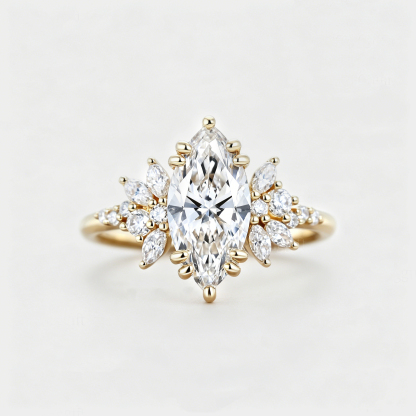 IGI Certified 1CT Marquise Lab Grown Diamond Engagement Ring