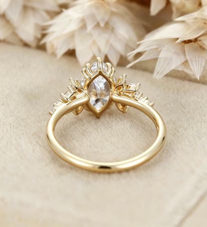 IGI Certified 1CT Marquise Lab Grown Diamond Engagement Ring