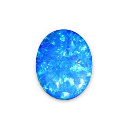 1.5 Carat Oval Cut Lab Grown Blue Opal Loose Stone