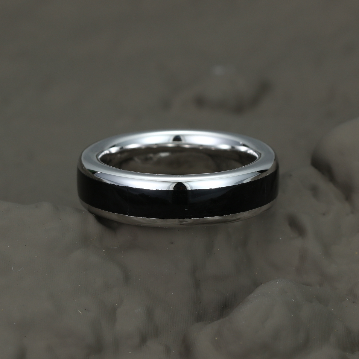 Unique Black Onyx Wedding Band – Solid Gold Stacking Matching Rings for Men – Gift for Him – Comfort Fit (8mm, 6mm, 4mm)